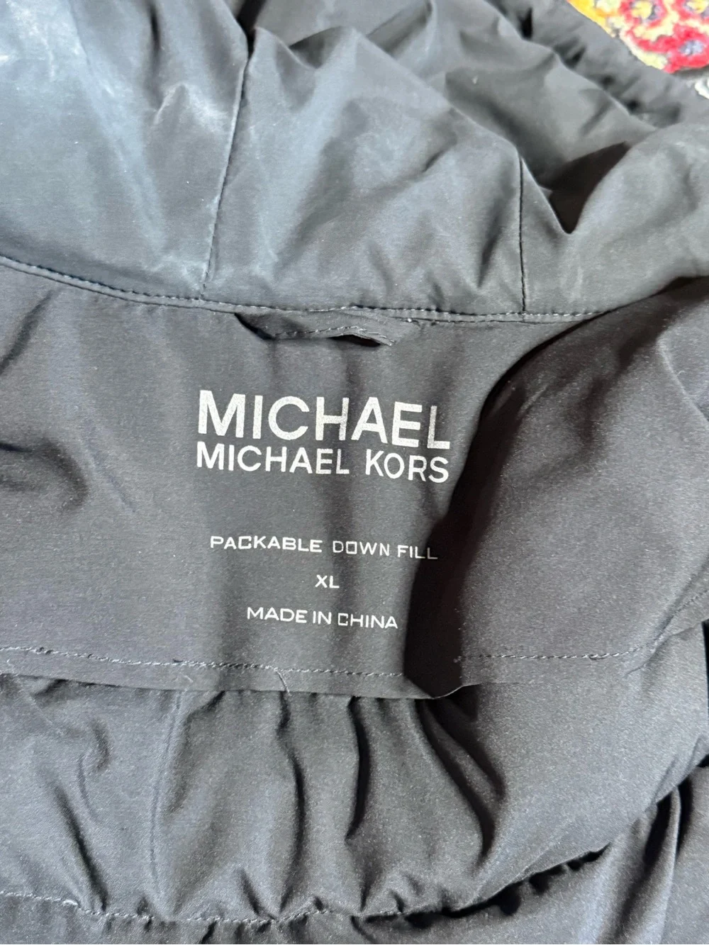 Michael Kors Black Hooded Quilted Puffer Jacket